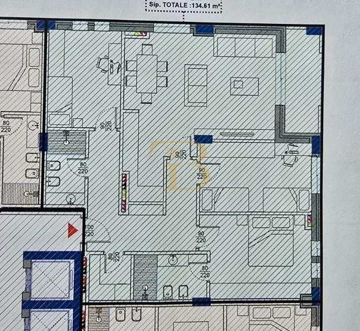 Tirane, shitet apartament 3+1+Ballkon Kati 8, 135 m² 260.000 € (Shkolla Bashkuar)