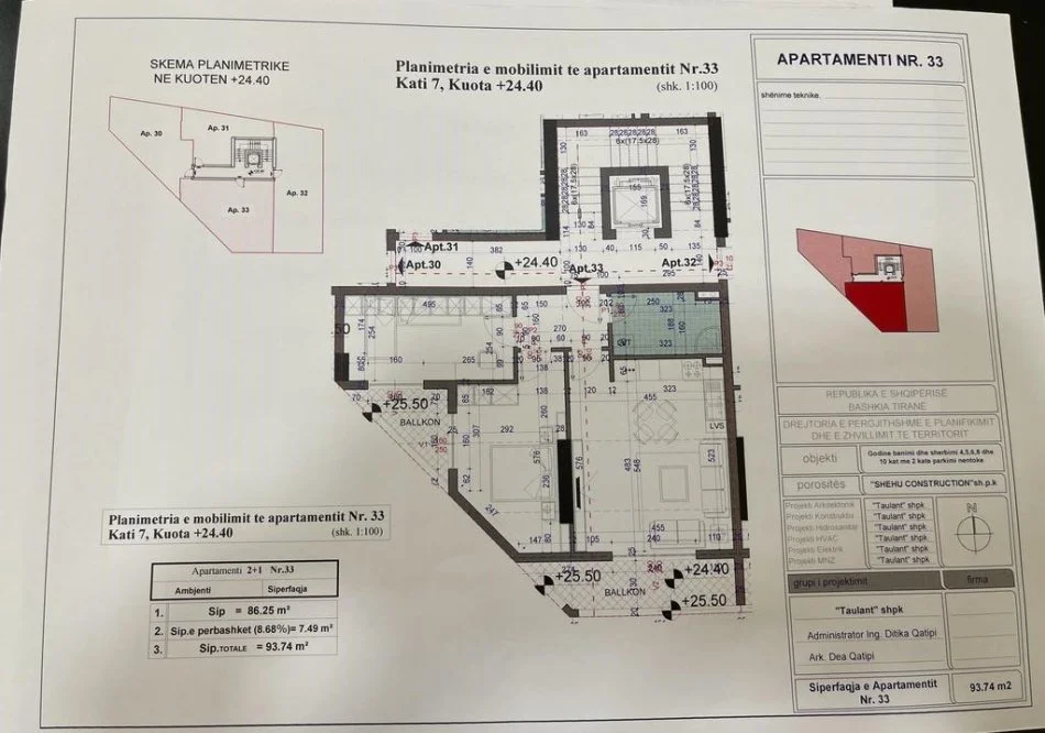 Apartament 2+1 për shitje tek Rruga "Metrush Luli"