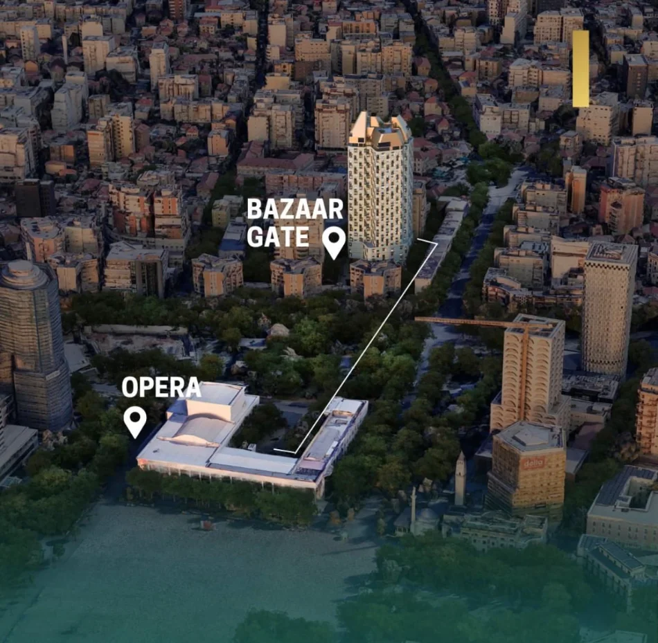 Tirane, shitet apartament 1+1 Kati 12, 75 m² 230.000 € (BAZAAR GATE)