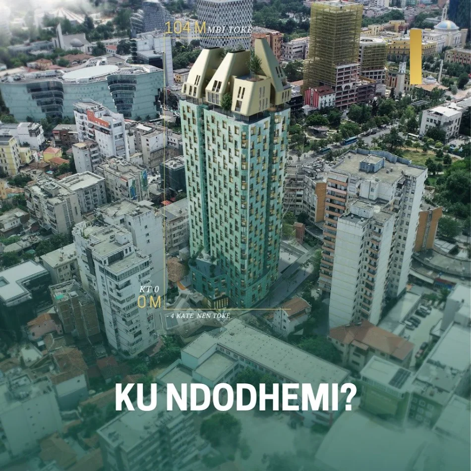 Tirane, shitet apartament 1+1 Kati 13, 76 m² 230.000 € (BAZAAR GATE)