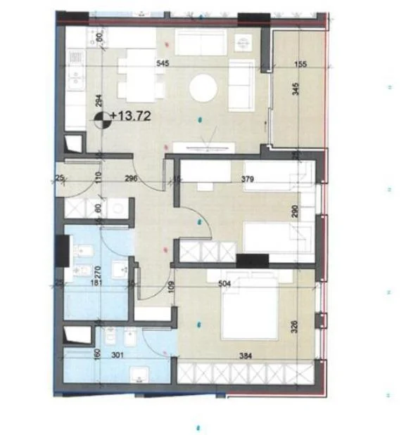 Tirane, shitet apartament 2+1+Aneks+Ballkon Kati 6, 90 m² 99.800 € (Univers City)