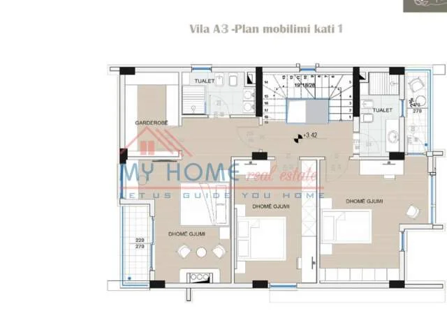 Tirane, shes Vile 3 Katshe Kati 3, 324 m² 1.900 Euro (Lule Bore)