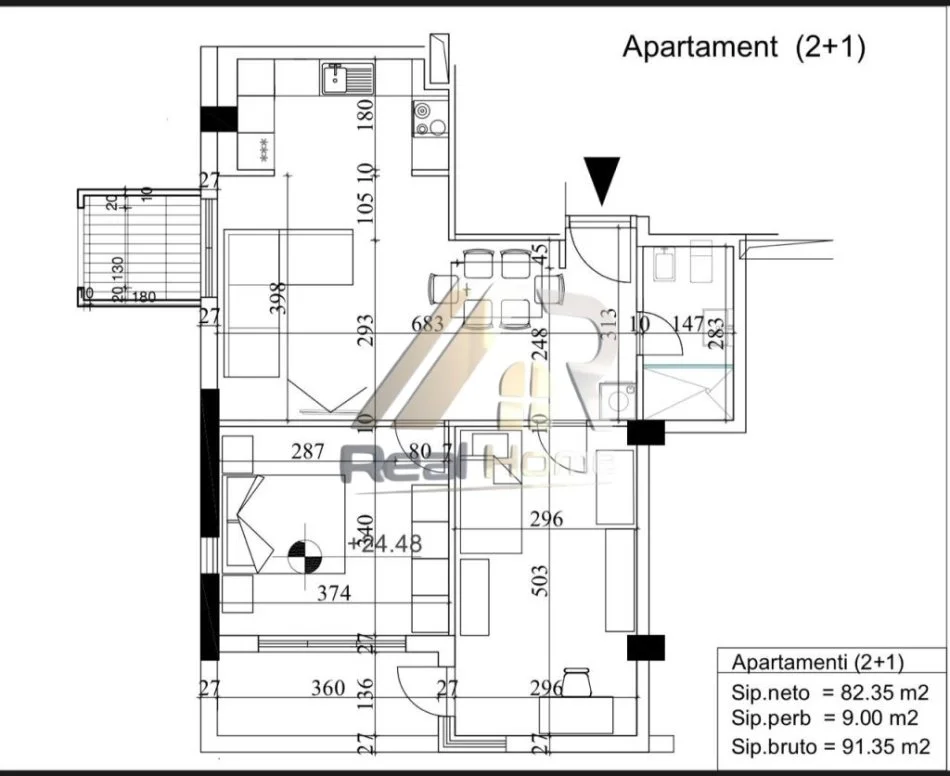 Apartament 2+1 Ne Shitje Xhamllik (ID R2003) Tirane