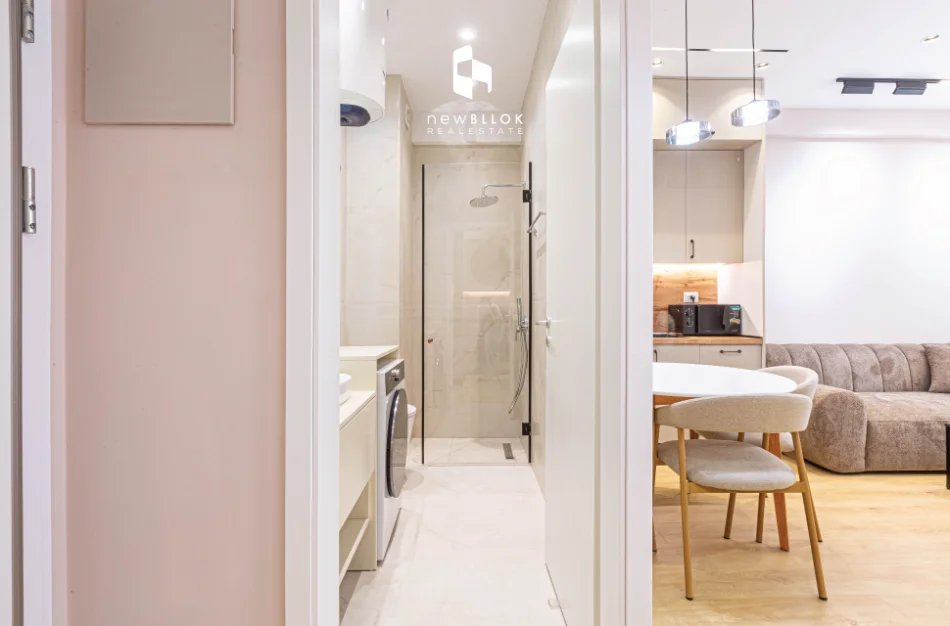 Me Qera: 🏡 Apartamenti 1+1 më Luxury në Residencën Kadiu - Ali Demi📍) 100% I Ri | 50m², Kati 7 (P2026) Cdo gjë në Qese | 45.000 Leke/Muaj ✨