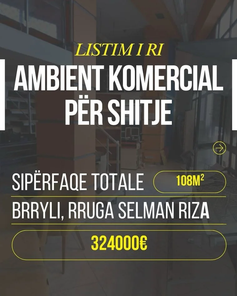 Tirane, shes ambjent biznesi Kati 0, 108 m² 324.000 € (Brryl)