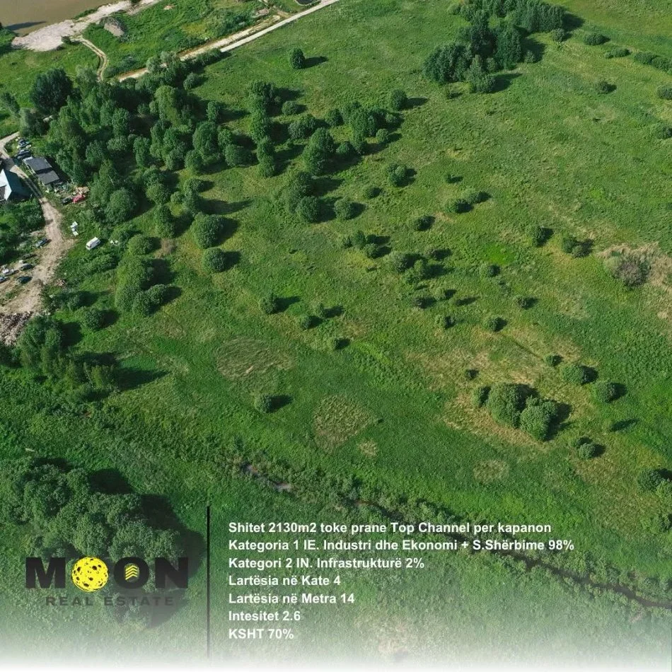 Tirane, shitet toke , 2.130 m² (prane top chanel)