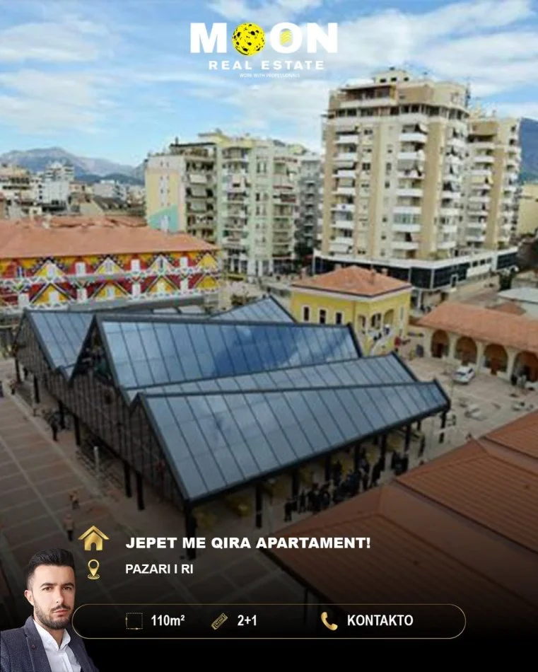 Tirane, jepet me qera apartament 2+1 Kati 4, 110 m² 750 € (pazari i ri)