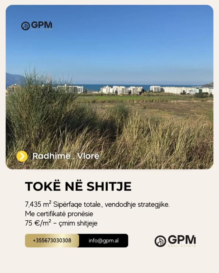 Tirane, shitet toke , 7.435 m² 