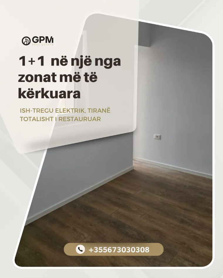 Tirane, shitet apartament 1+1 Kati 3, 50 m² 115.000 € 