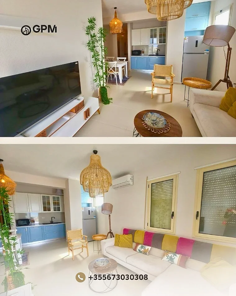 Apartament modern 2+1 ne shitje ne Radhime, ne vije te pare me pamje nga deti. 🌊 Çmim Okazion