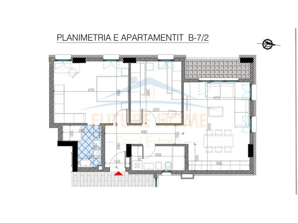 Tirane, shitet apartament 2+1+2 Kati 7, 105 m² 199.900 € (DON BOSKO , Trio Tower)