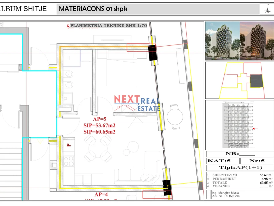REZERVO PRONEN VETEM ME 500€! Vlore, shitet apartament 1+1+Ballkon , 60 m² 110.383 € (PORTI)