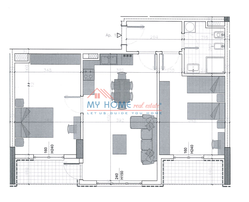 Tirane, shitet apartament 2+1 Kati 4, 104 m² 94.230 € 