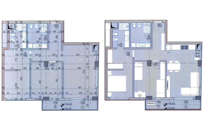 Tirane, shitet apartament 2+1 Kati 7, 98 m² 294.000 € (Komuna e Parisit)