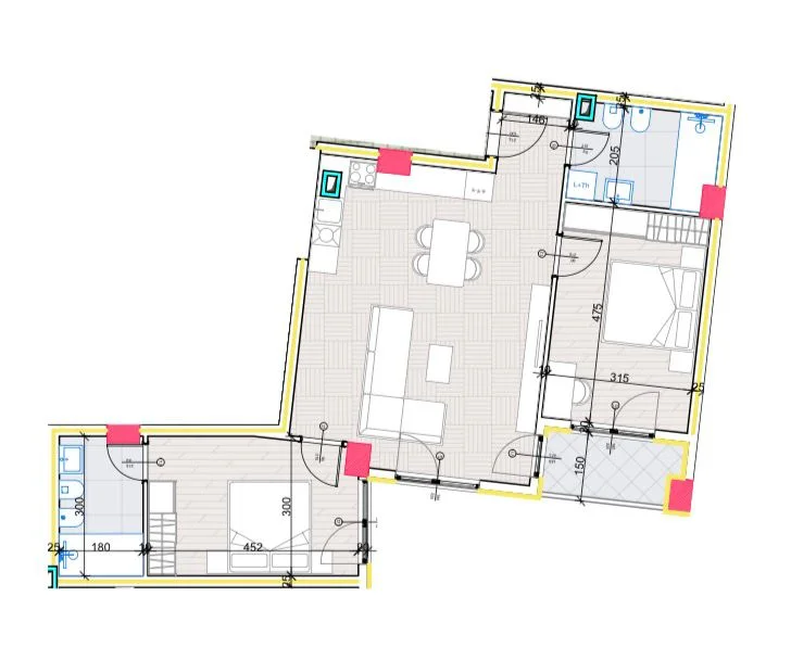 Tirane, shitet apartament 2+1 Kati 7, 111 m² 122.100 € (Paskuqan)