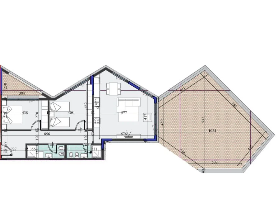 Tirane, shitet apartament 2+1 Kati 6, 199 m² 284.638 € (Laprake)