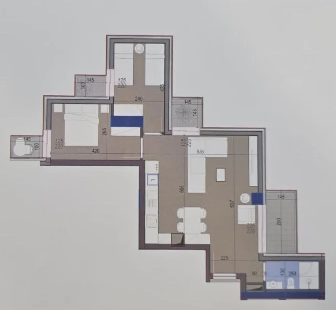 Tirane, shitet apartament 2+1 Kati 4, 98 m² 151.900 € (Rruga 5-Maji)