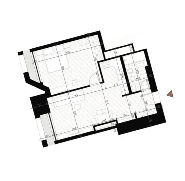 Tirane, jepet me qera apartament 1+1 Kati 1, 98 m² (Tirana Kon2/Bulevardi i Ri.)