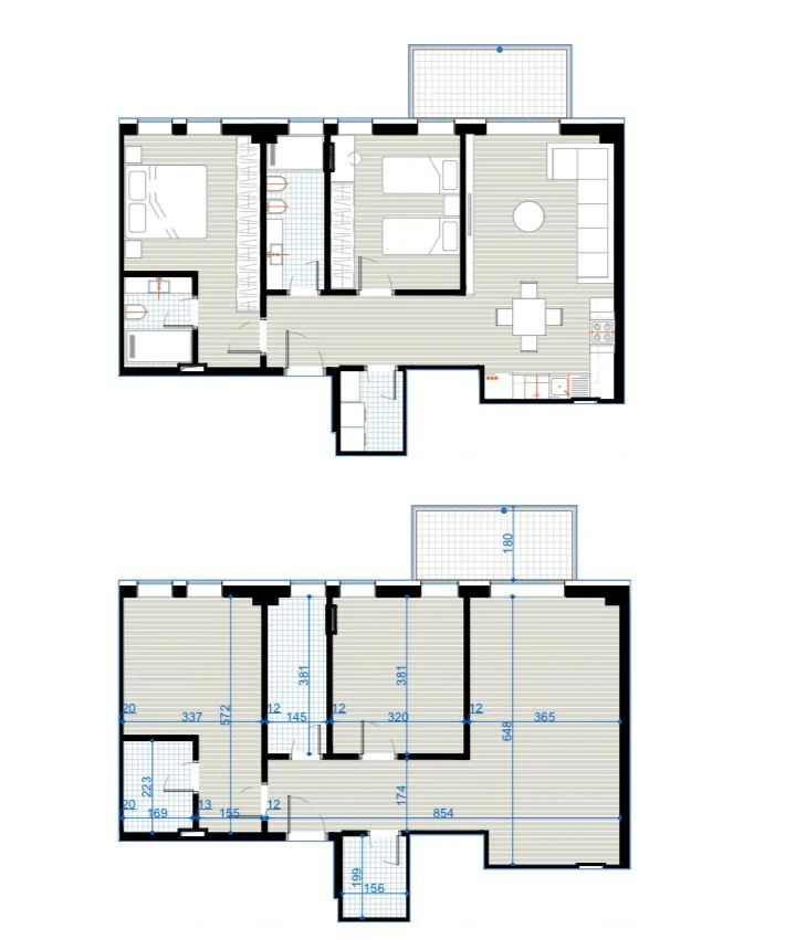 Tirane, shitet apartament 2+1 Kati 4, 107 m² 159.900 € (Rruga 5-Maji)