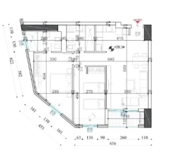 Tirane, shitet apartament Kati 8, 107 m² 160.800 € (Rruga Dritan Hoxha/Ish-Sheshi Shqiponja.)