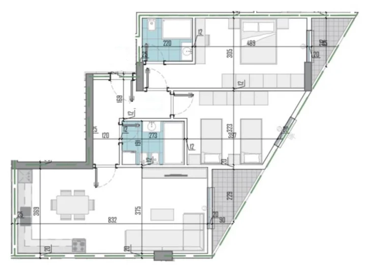 Tirane, shitet apartament 2+1 Kati 2, 116 m² 127.677 € (Paskuqan)