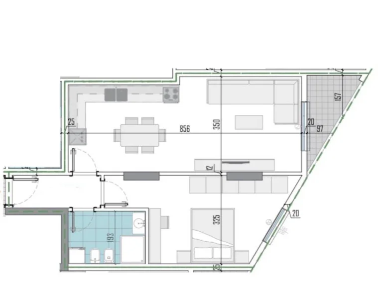 Tirane, shitet apartament 1+1 Kati 3, 79 m² 86.955 € (Paskuqan)