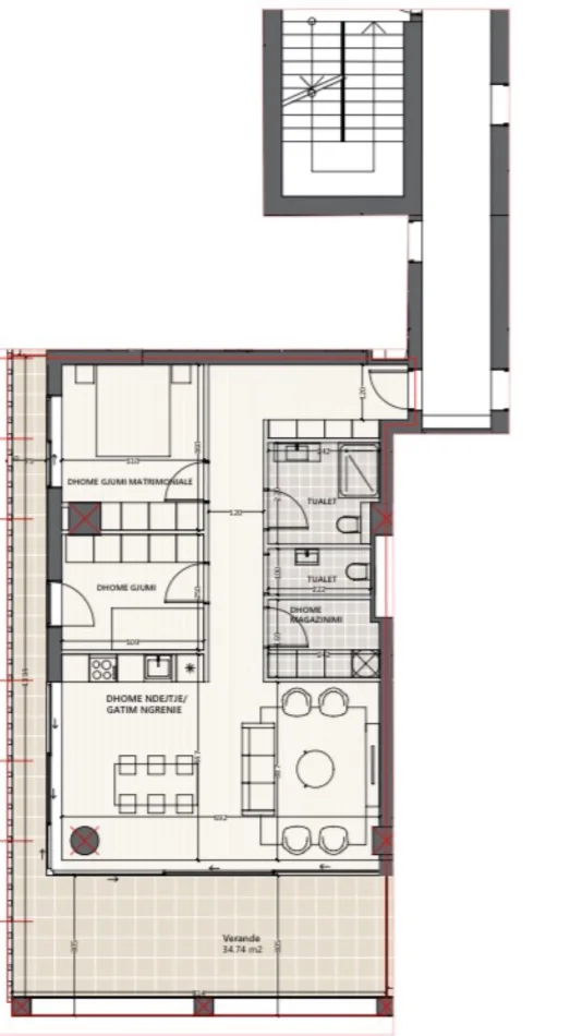 Vlore, shitet apartament 2+1 Kati 6, 135 m² 545.130 € (Vlore)