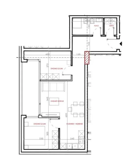 Tirane, shitet apartament 2+1 Kati 7, 105 m² 99.940 € (Astir)