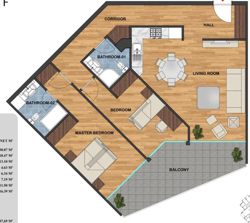 Tirane, shitet apartament 2+1 Kati 2, 124 m² 223.200 € (Liqeni i Thate.)