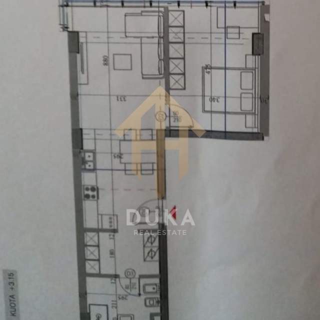 Tirane, shitet apartament 1+1 Kati 2, 78 m² 1.350 Euro/m2 (kodra e diellit)