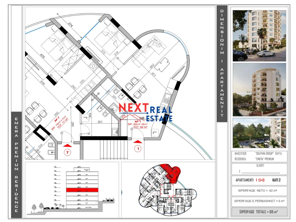 REZERVO PRONEN VETEM ME 500€!  APARTAMENT 1+1 NE REZIDENCEN "EMERA"