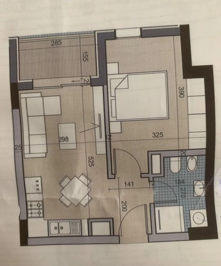 Tirane, shes apartament 1+1 Kati 4, 56 m² 66.000 € (Univers City)