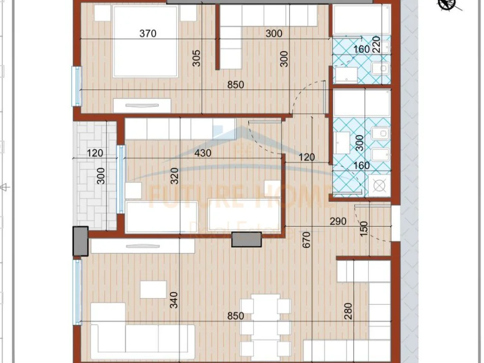 Tirane, shitet apartament 2+1 Kati 6, 107 m² 192.600 € (DON BOSKO , URBAN VISTA)