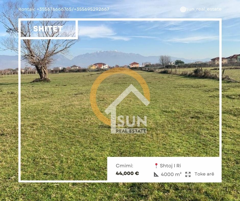 Shkoder, shitet toke , 4.000 m² 44.000 € (SHTOJ I RI)