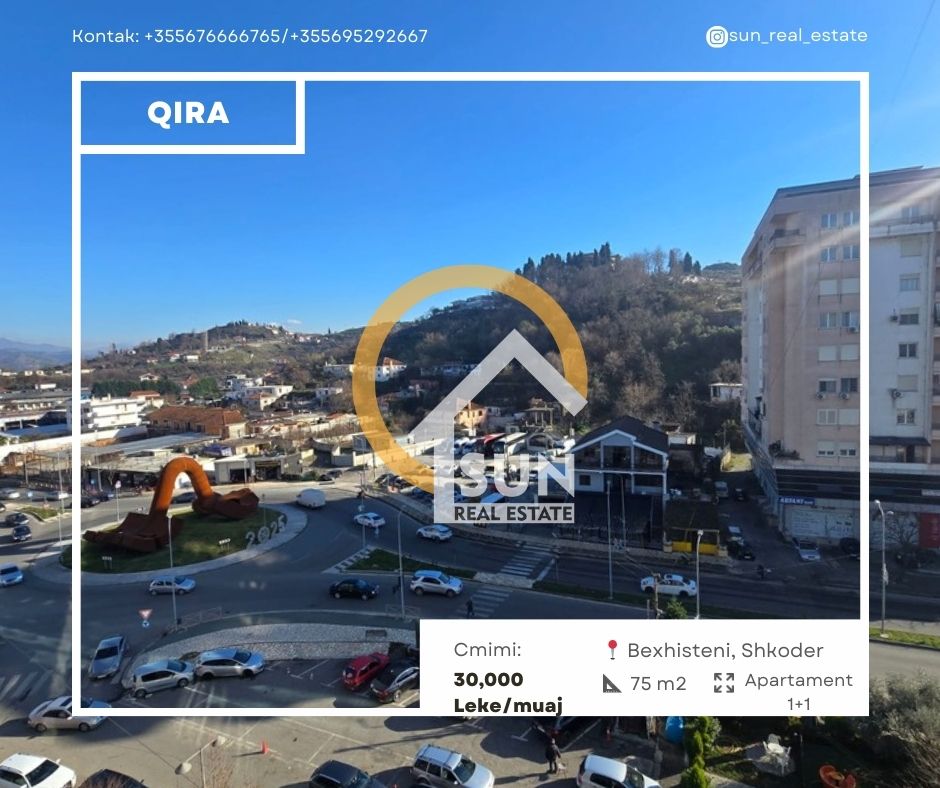 Shkoder, jepet me qera apartament 1+1 Kati 4, 75 m² (BEXHISTENI)