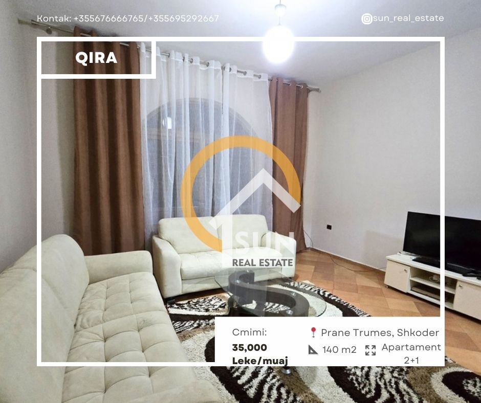 Shkoder, jepet me qera apartament 1+1+Ballkon Kati 4, 140 m² (HASAN RIZA PASHA)
