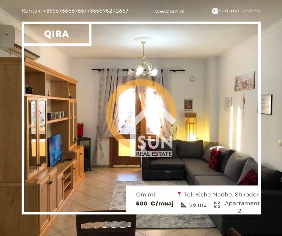Shkoder, jepet me qera apartament 1+1+Ballkon Kati 6, 96 m² 500 € (rr. GEREJ)
