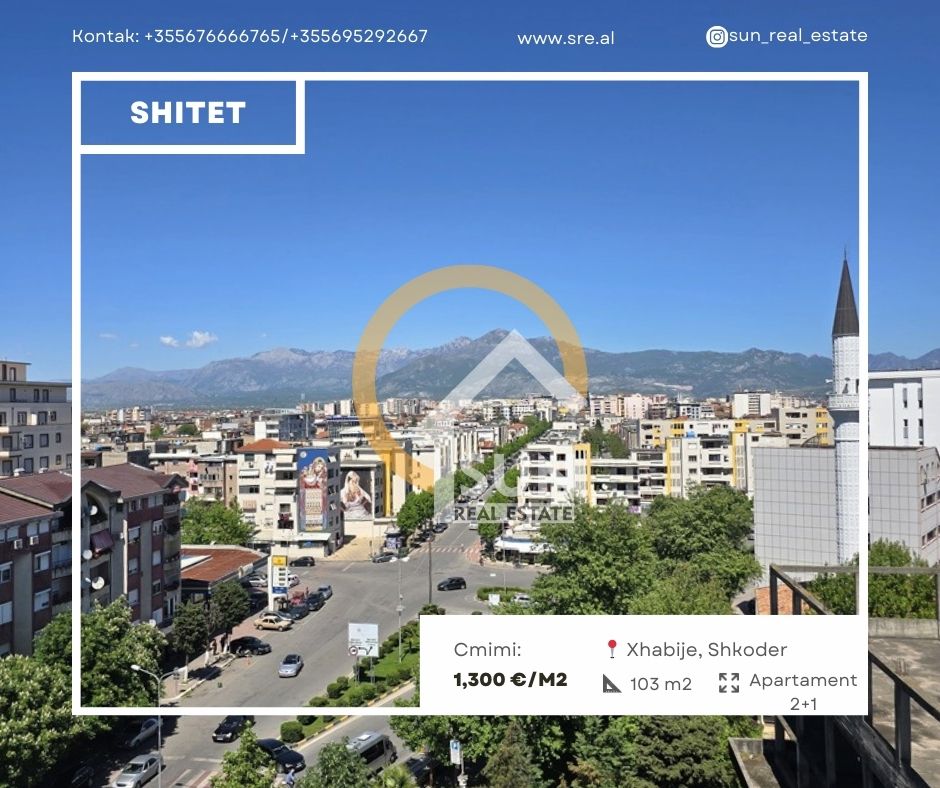 Shkoder, shitet apartament 2+1+Ballkon Kati 3, 103 m² (RR. MBRETI GENT, XHABIJE)