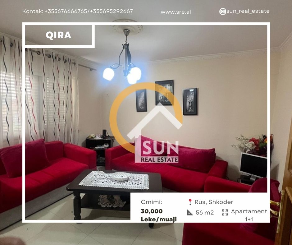 Shkoder, jepet me qera apartament 1+1 Kati 3, 56 m² (RUS, SHKODER)