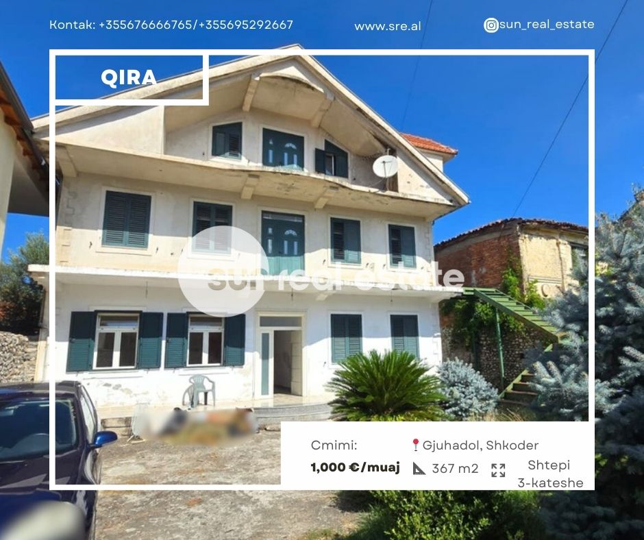 Shkoder, jepet me qera Vile 3 Katshe Kati 0, 367 m² 1.000 € (GJUHADOL)