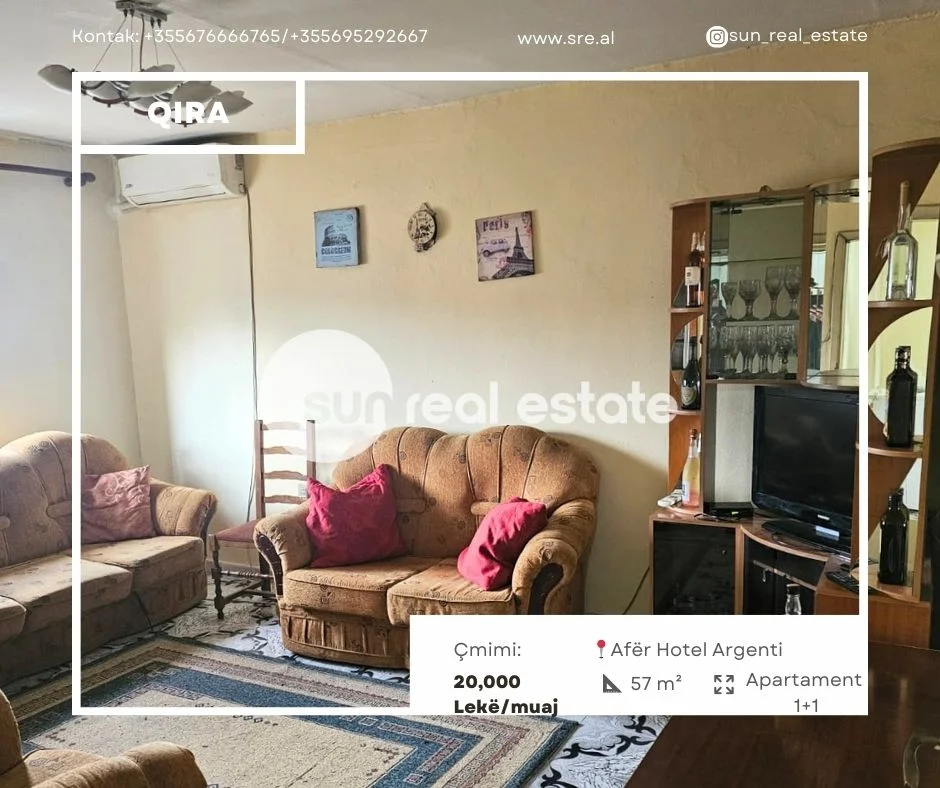 Shkoder, jepet me qera apartament 1+1 Kati 5, 57 m² (AFER ARGENTIT, SHKODER)