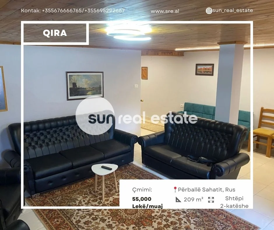 Shkoder, jepet me qera shtepi 2+1 Kati 0, (RUS)