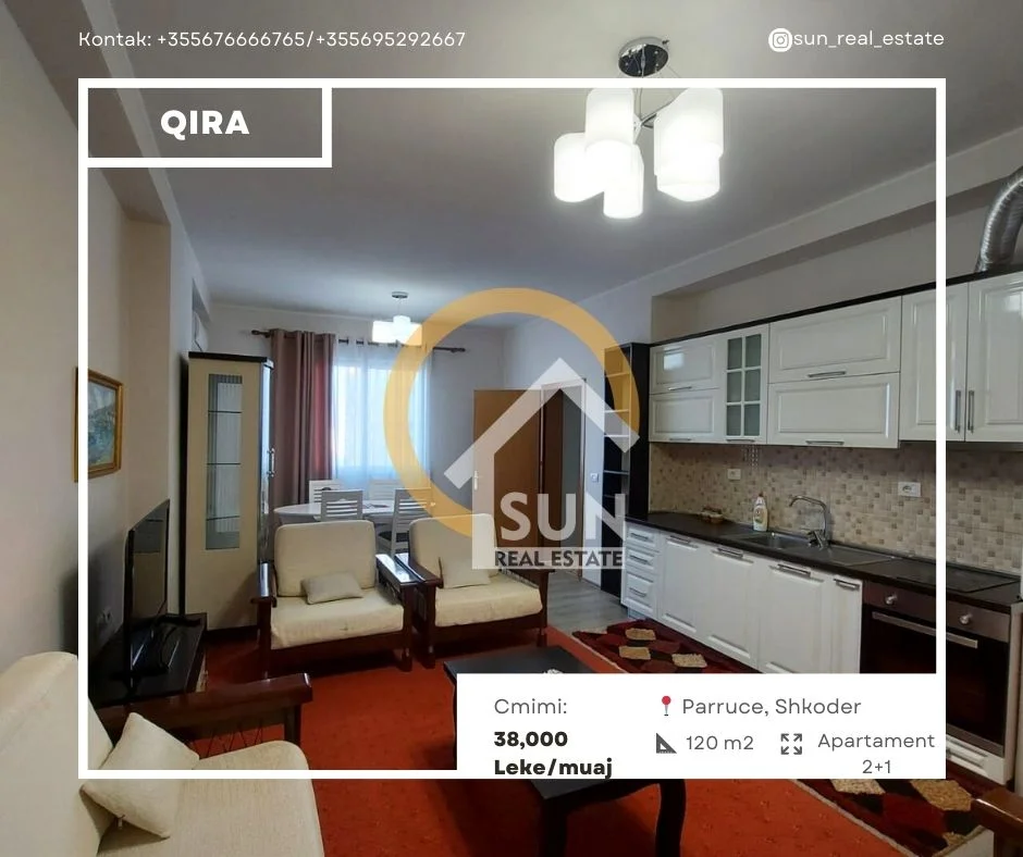 Shkoder, jepet me qera apartament 2+1+Ballkon Kati 4, 120 m² 400 € 