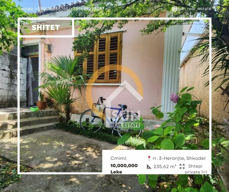 Shkoder, shitet shtepi 1+1 Kati 0, 235 m² 100.000 € (RRUGA 3-HEERONJTE, SHKODER)
