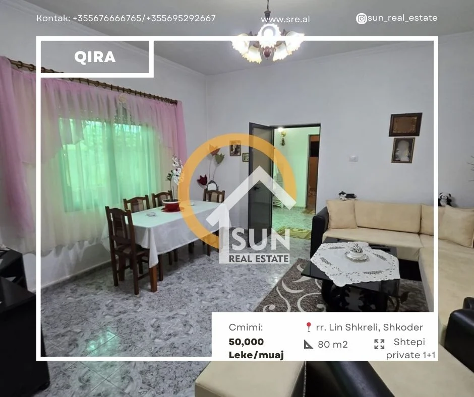 Shkoder, jepet me qera shtepi 1+1 , (rr. LIN SHKRELI)