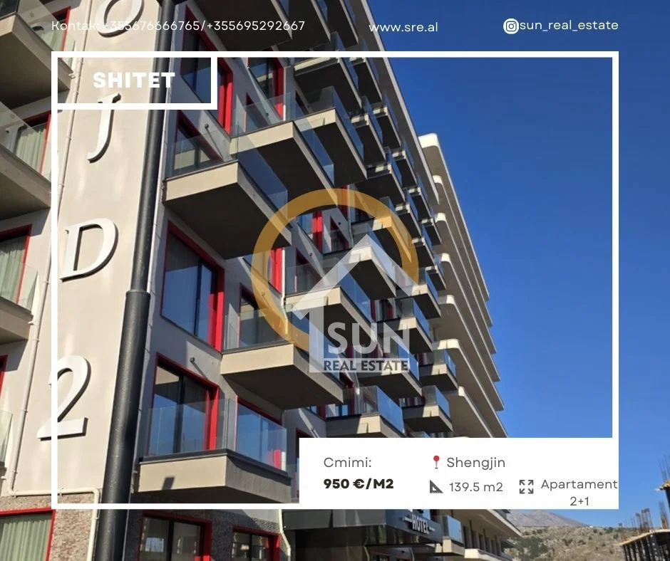 Shengjin, shitet apartament 2+1+Ballkon , 139 m² (SHENGJIN)