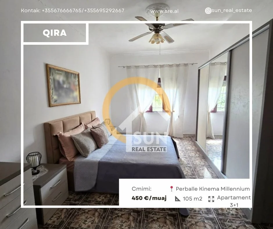 Shkoder, jepet me qera 3+1+Ballkon Kati 2, 105 m² 450 € (PERBALLE KINEMAS)