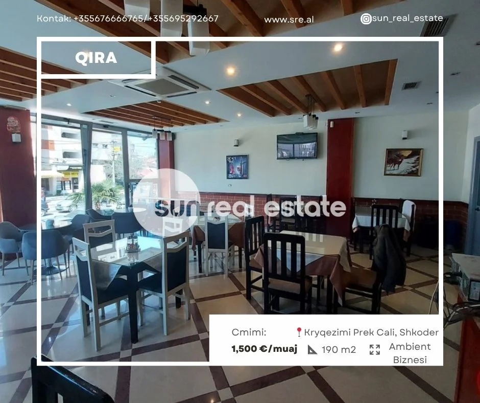 Shkoder, jepet me qera ambjent biznesi Kati 0, 190 m² 1.500 € 