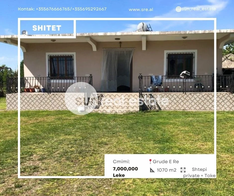 Shkoder, shitet shtepi 2+1 Kati 0, 1.070 m² (GRUDE E RE)