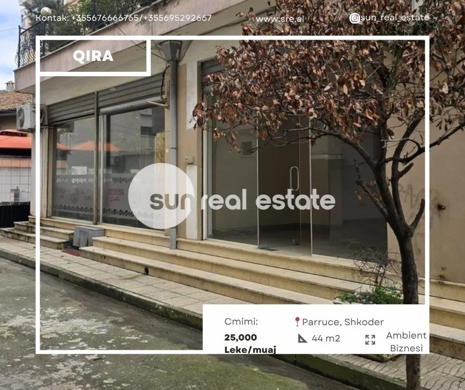 Shkoder, jepet me qera ambjent biznesi Kati 0, 44 m² (PARRUCE)